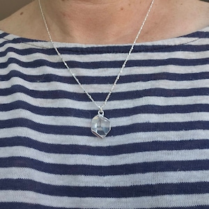 Customer photo from Julia, Raw Crystal Necklace with Paperclip Chain