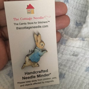 Peter Rabbit Needle Minder Beatrix Potter magnet gift for her Easter children&#39;s story embroidery tool photo