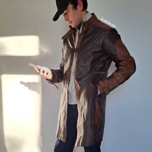 Handmade Customized Aiden Pearce Watch Dogs Trench Coat: Real or