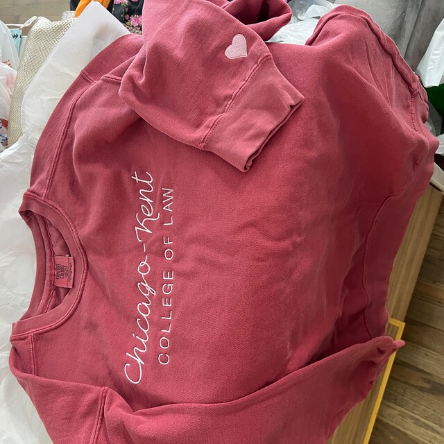Cursive Custom Embroidered Comfort Colors Sweatshirt