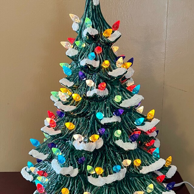 Ceramic Christmas Tree Approximately 18 Inches Tall