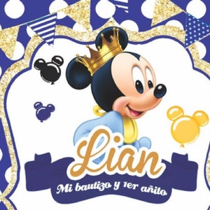Baptism Invitation Mickey Mouse Bebe Mickey Mouse Bautizo Etsy Baptism Invitation Mickey Mouse Bebe Mickey Mouse Bautizo Etsy