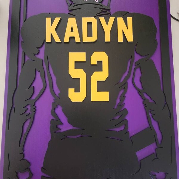 Custom Football Player Sign Team Order - Etsy