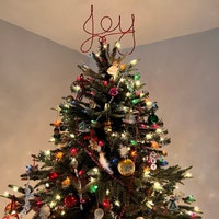 Joy Christmas Tree Topper - Etsy