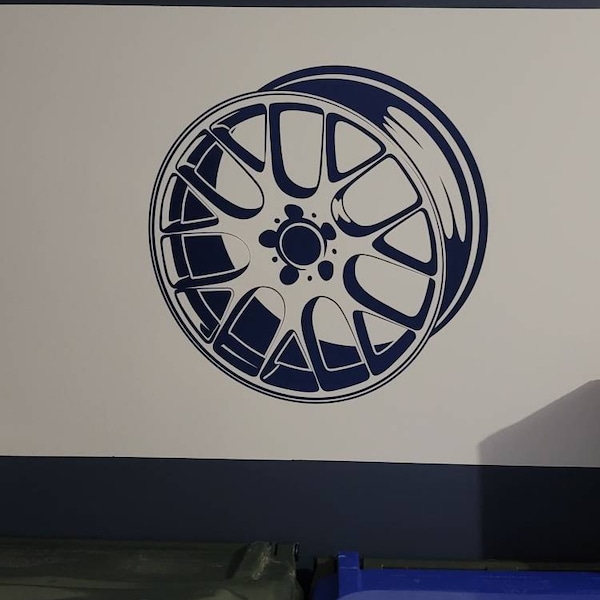 Rims Wall Decals Rim Shop Wall Vinyl Car Rims Stickers Art Garage Wall ...