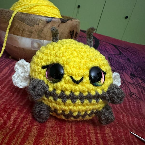 Bumble Bee Crochet Pattern Low Sew Kawaii Plushies Amigurumi Toy - Etsy