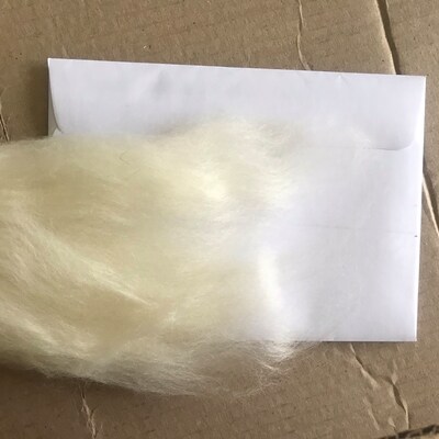 4.4 Lb on Sale Wool Roving, Roll Un-dyed White Wool Top Fiber Spinning ...
