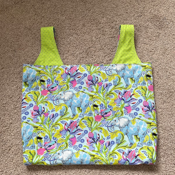 Grocery Bag Sewing Pattern PDF: Reversible Market Tote in Three Sizes ...