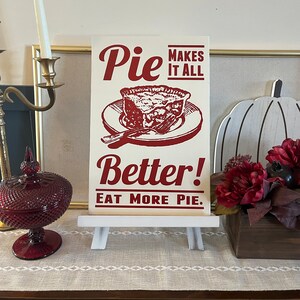 アンティーク　木製　サイン　プレート　看板　BAKED PIESアメリカ Pie Sign Pie Makes It All Better Wood Sign - Etsy