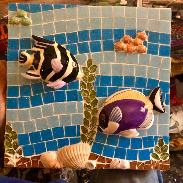 Floating Jellyfish Ocean Scene on Recycled Wood Sign – Hand-painted ...