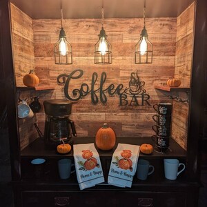 Coffee Bar Script Metal Sign Home Coffee Area Wall Décor Steel Script ...