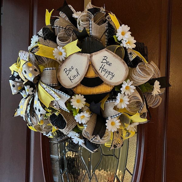 Black & Gold Christmas Wreath, Merry Christmas Door Decor, Elegant