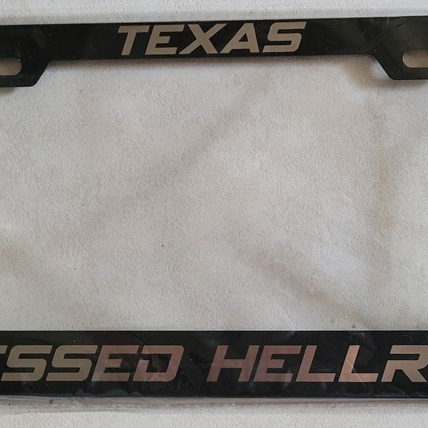 thumbnail image 2 of Universal Custom Laser Engraved Black Stainless Steel Metal License Plate Frame 2 of 5