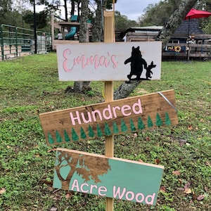 Customized Directional Sign Wooden Mile Marker Peter Pan Etsy