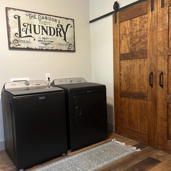 Vintage Laundry Room Sign | Laundry Room Decor | Personalized Laundry ...