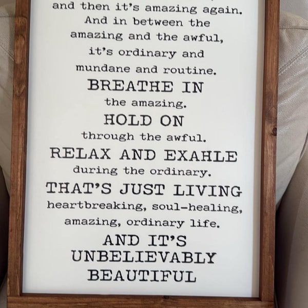 Life is Amazing (and Awful) Inspirational Wood Sign - Etsy