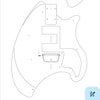 1959 Flying V Routing Template. Vinyl Sticker for Guitar Making. Flying ...