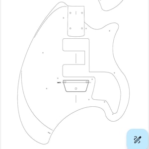 1959 Flying V Routing Template. Vinyl Sticker for Guitar Making. Flying ...