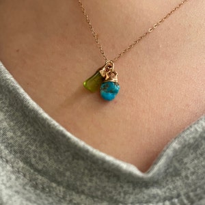 Customer photo from cassiemayhew00, Personalized Dainty Raw Gemstone Birthstone Necklace