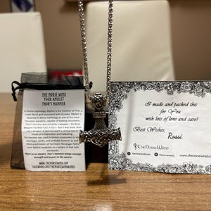 Collana Uomo Mendel Con Ciondolo Martello Di Thor Mjolnir - Acciaio Inox, Vikings