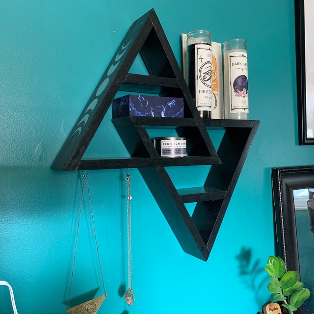 Double Triangle Altar Shelf with moon phases -  Portugal