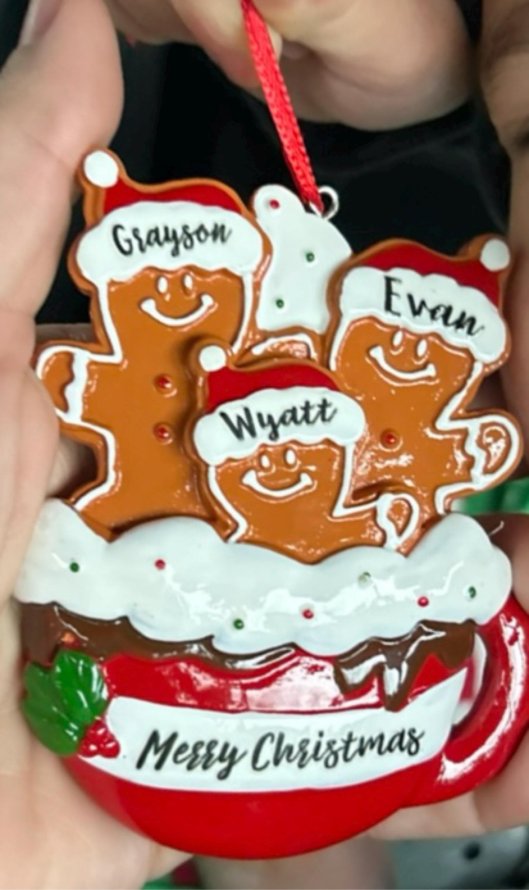 Personalized Gingerbread Christmas Ornament 2025, Custom Resin Family Ornament, Custom Christmas Gift,Personalized Xmas Gift,Christmas Decor