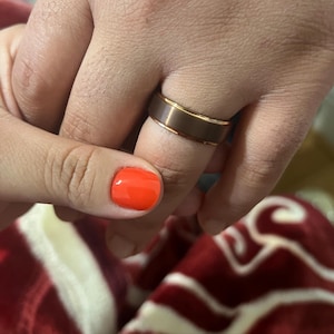 Mens Wedding Band, Brown Coffee Tungsten Ring, Mens Ring, Wedding Ring, Wedding Band Men, Anniversary Ring, Tungsten Ring