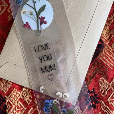 I Love You Nana Bookmark Real Pressed Flowers Granny Gift - Etsy UK