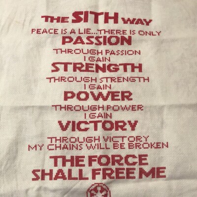 Sith Code Cross Stitch Pattern - Etsy