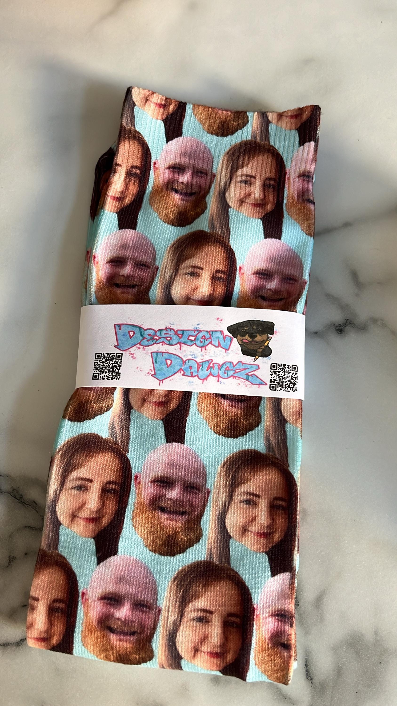 Full Face Photo Printed Socks Personalised Custom Designs | Birthday, Christmas, Fathers Day | Kids and Adult sizes