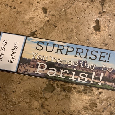 Printable and Editable Paris Tickets Adobe Editable PDF, Trip Reveal Tickets, Surprise, Vacation ...