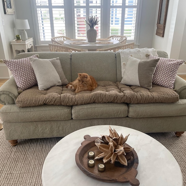 Custom Cushion Tufted Cushion Indoor Bench Cushion Window Seat Cushion ...