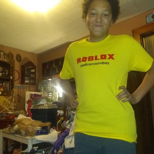 Roblox T Shirt With Personal User Name Kids Shirt Bloxburg Etsy - roblox belly shirt