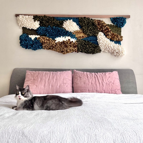 Textured Wall Art TAPESTRY WALL HANGING for Living Room Decor ...