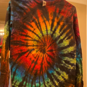 【SATIIIZ】DS Printed Dyeing Long Sleeve Tee The Cosmos Tie Dye Long Sleeve T Shirt - Etsy