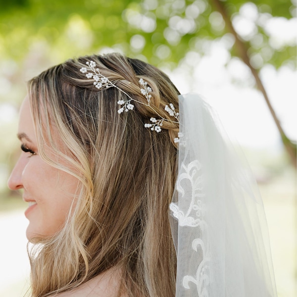 Pearl Hair Comb Pearl Hair Piece Wedding Pearl Hair Comb Bridal Hair — free download