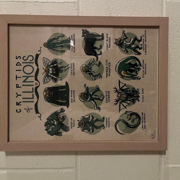 Famous Cryptids of Illinois 11 X 14 Print - Etsy