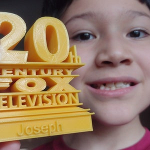 20th Century Fox Television Logo Customizable Twentieth Century 3D Printed  Toy Personalized Name Gift Movie Style Sign Geek Present 