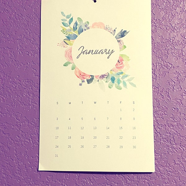 Boho Aesthetic Calendar for Wall, Boho Calendar 2025 2026, Elegant