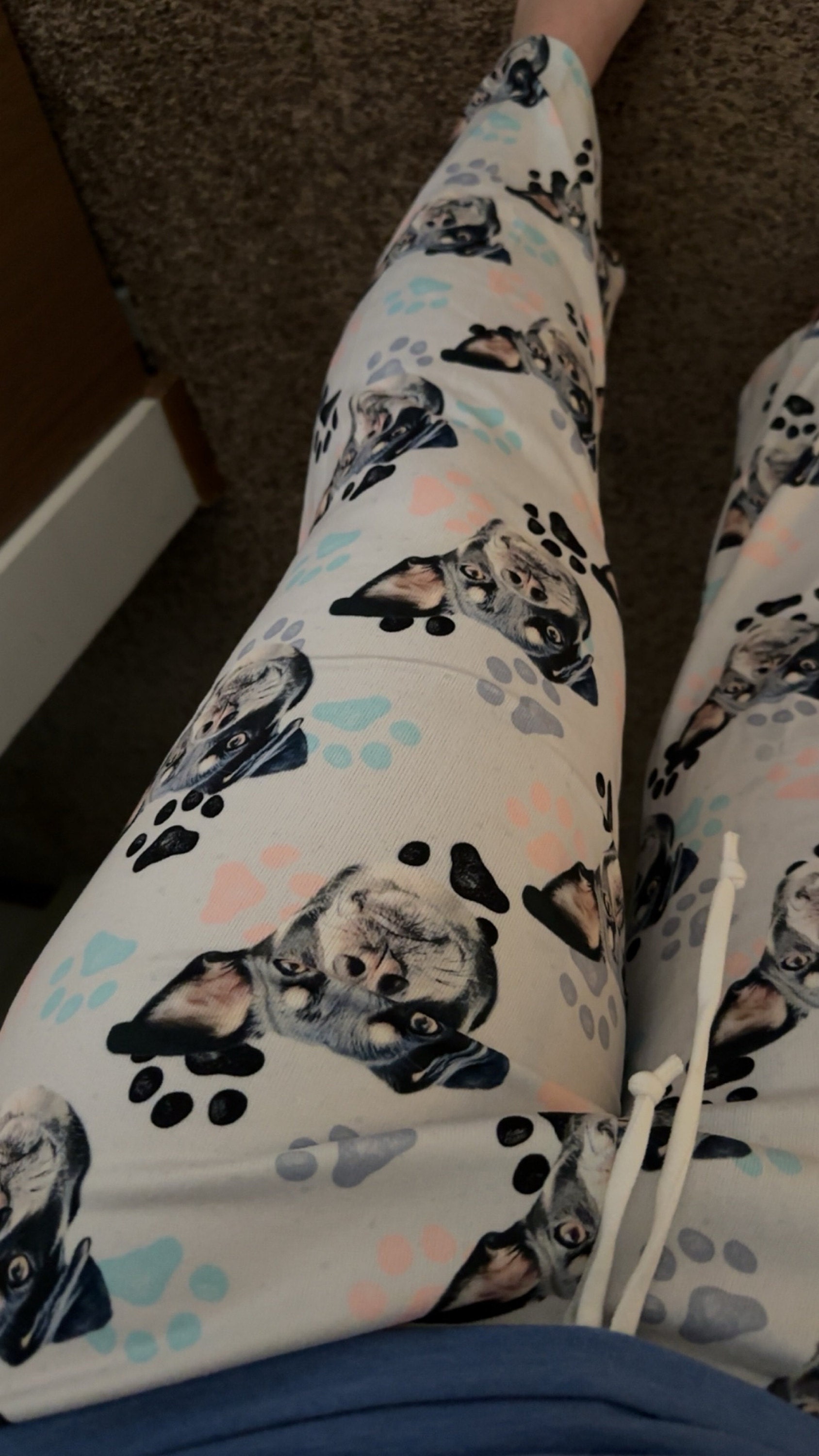 Custom Paw Design Pet Multi-color Paw Portrait Pajama pants Using Pet Photo + Name Custom Dog Personalized Pajama Pants Photo Pants