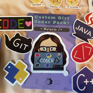HTML CSS Javascript Transparent Stickers Coding | Etsy