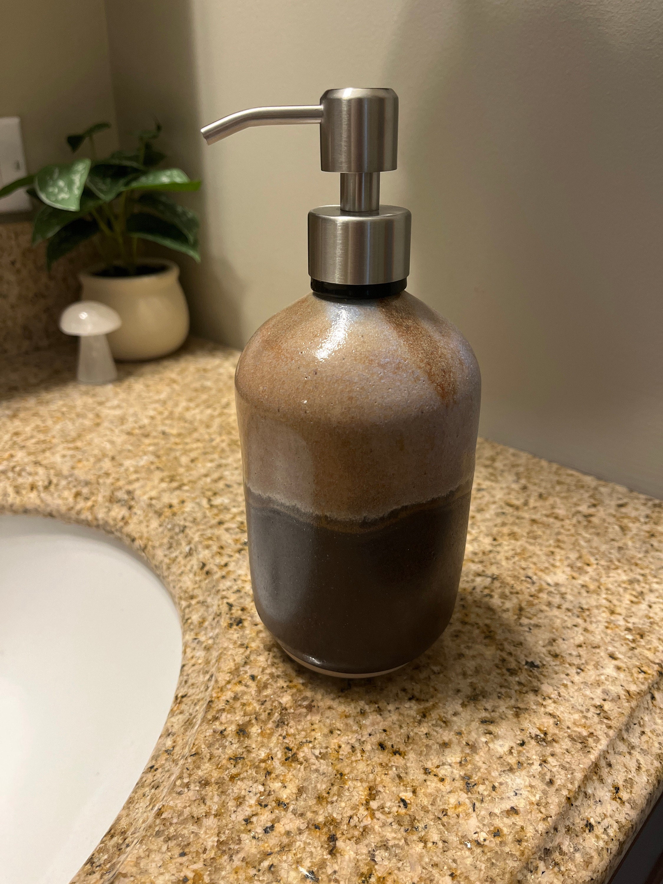 Stoneware Soap Dispenser,  Soap Dispenser With Pump, Handmade Soap Dispenser, Ceramic Soap Dispenser,  Bathroom Decor