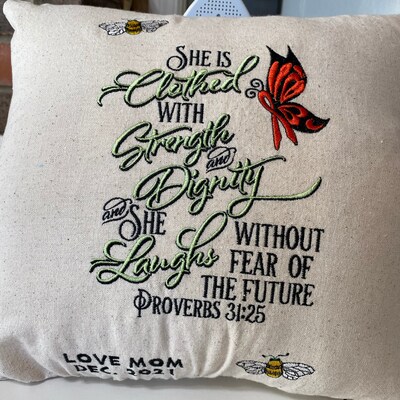 Strength & Dignity Proverbs 31:25 Machine Embroidery Design, Embroidery ...