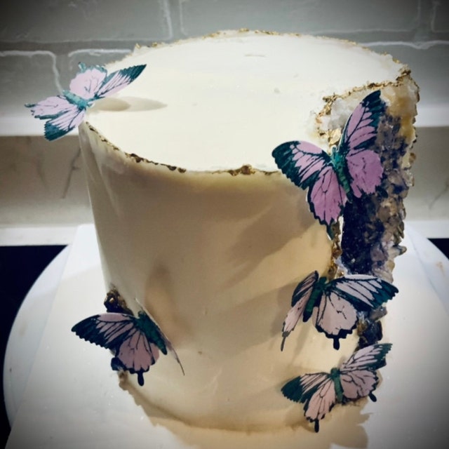 600x600 1389910749359 rainbow ombre wedding cake butterfly ombr