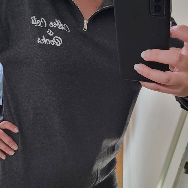 Unique Monogram Quarter Zip Sweater, Personalized Quarter Zip