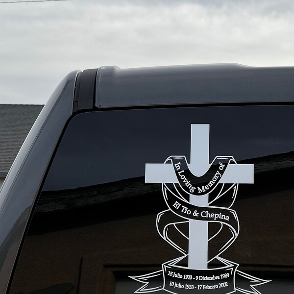 In Loving Memory Decal, Mom and Dad Memorial Decal, Car Decal, Truck ...