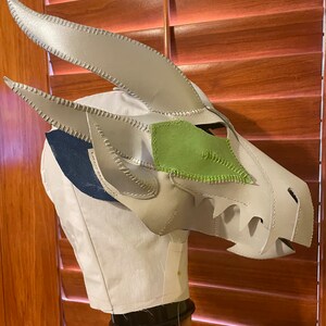 PDF Pattern Leather Dragon Mask - Etsy