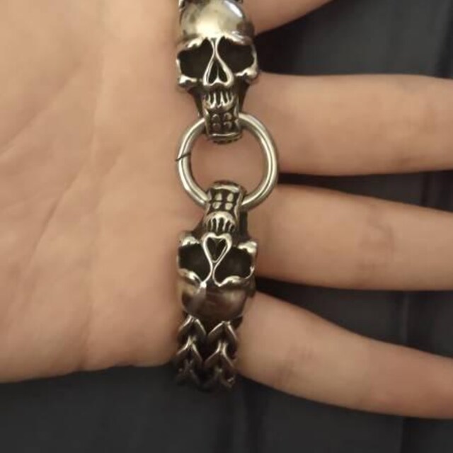 Buy Skull Bracelet, Skull Men's Bracelet, Gothic Bracelet, Mens