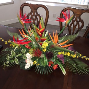 Gorgeous All Sided Tropical Centerpiece Bird of Paradise and - Etsy
