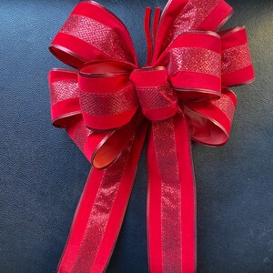 Rustic Burlap Christmas Bow Christmas Holidays Script Burlap | Etsy